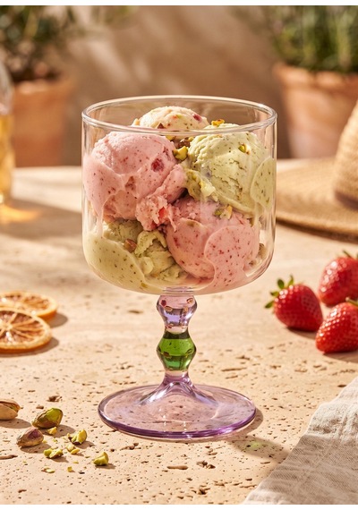 The Mia Bead Dondurmalık Tatlı Sunum Kasesi Yeşil 300 Ml