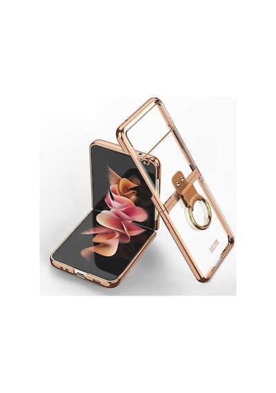 Samsung Galaxy Uyumlu Z Flip 3 Kilif Seffaf Yüzüklü Full Korumali Kapak 478655213