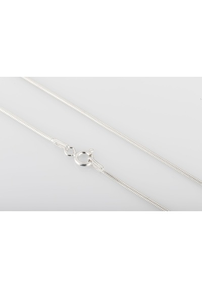 Yılan Model Ince Zincir Kolye 925 Ayar Gümüş 1 Mm