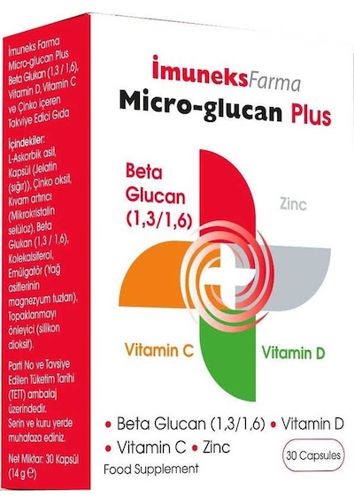 Imuneks Micro-Glucan Plus Beta Glukan 30 Kapsül