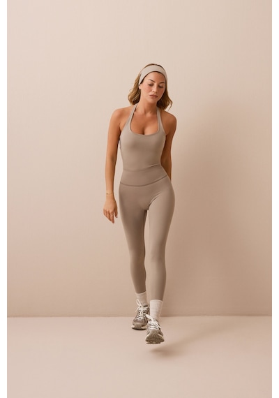 Los Ojos X Ece Vizon Yüksek Bel Spor Tayt Mono Leggings Vizon Vizon