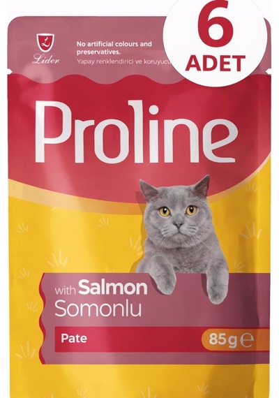 Proline Pouch Somonlu Yaş Kedi Mama 6 X 85 Gr