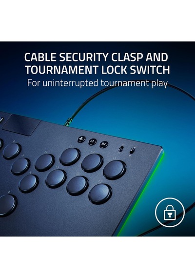 Kitsune - Ps5 Ve Pc İçin Optik Tüm Düğmeli Arcade Kontrol Cihazı 4 Hassas Hareket Tuşlu Düzen, Düz Doğrusal Optik Anahtarlar, İnce, Taşınabilir Gövde Siyah Diğer