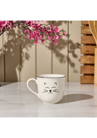 Kitchen Cat Desenli Kupa - Beyaz - 290 Ml Renkli