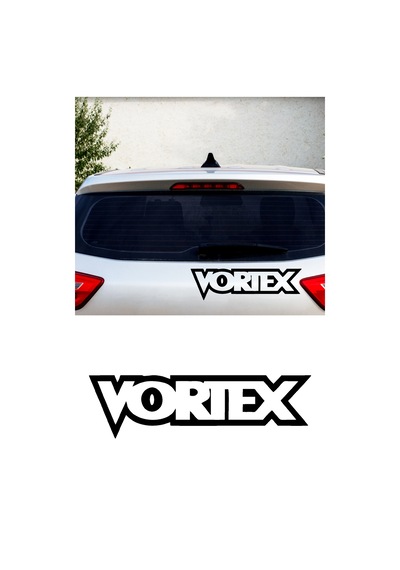 Vortex Sticker, Oto Sticker, Motor Sticker 15x4 Cm