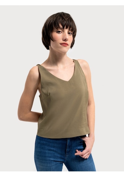 Regular Fit Kadın Bluz K.kol Haki