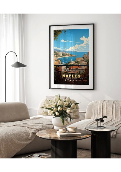 Çerçevesiz Poster Napoli'nin Tarihi Sokakları