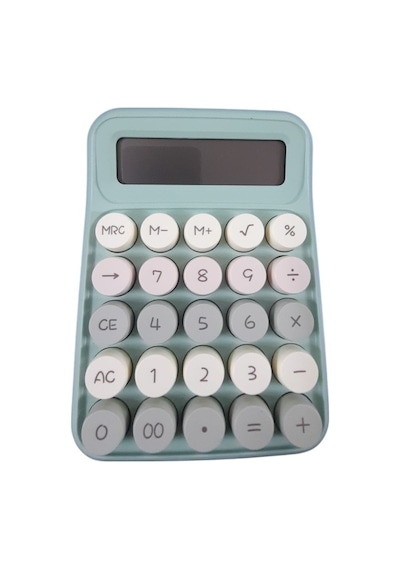 Südor Hm1823 8 Hane Renkli Yuvarlak Tuşlu Pastel Hesap Makinesi Beyaz