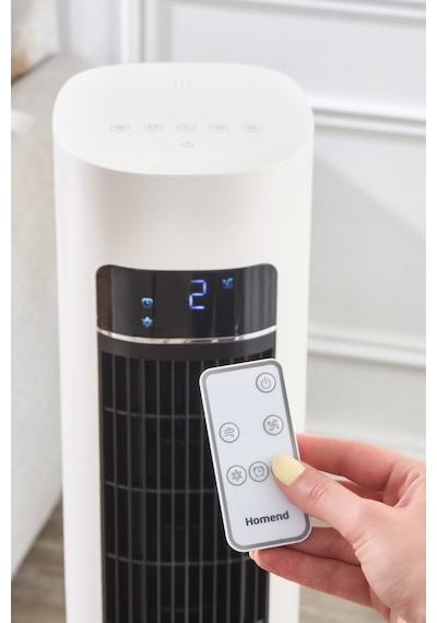 Homend Fanomen 9011H Uzaktan Kumandalı Soğuk Su & Buz Hazneli Kule Tipi Vantilatör 60W
