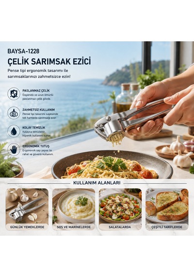 Çelik Sarımsak Ezici 5680 12v