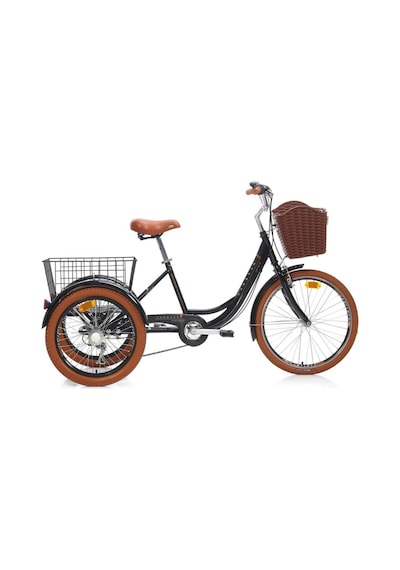 Carraro Caravan 6 Vites 24 Jant V Fren Katlanır Kargo Bisikleti Siyah-kahverengi 41 Kadro