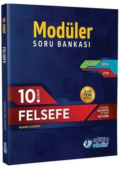 Eğitim Vadisi Yayınları 10. Sınıf Felsefe Modüler Soru Bankası - Aybüke Çakıray