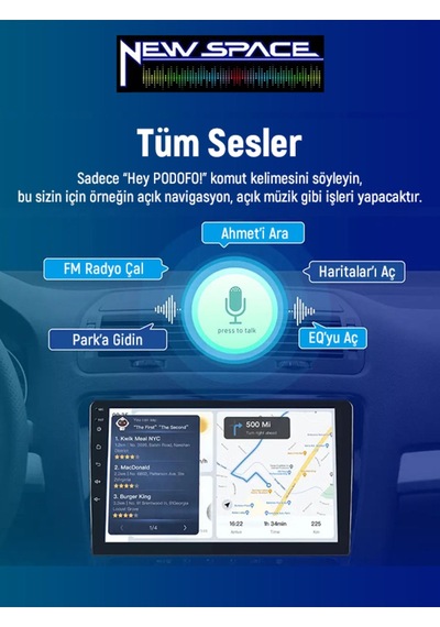 Hyundai Tucson 2gb Ram 32gb Rom Android Carplay Navigasyon Multimedya