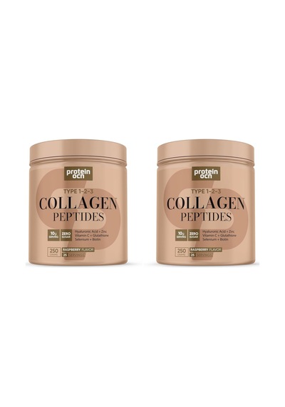 Collagen Kolajen Ahududu 6 Vitamin İlaveli Tip 1,2,3 250g 25 Servis 2 Paketi