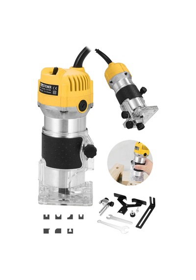 Steiner 3000 Watt Devirli Formika Traşlama Freze Makinesi Sarı