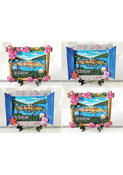 Bodrum Manzaralı Kabartmalı Duvar Veya Masaüstü Pano Tablo