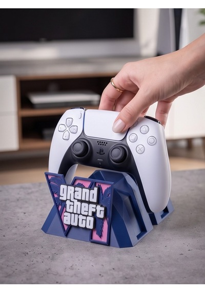 Omni Gta 6 Temalı Ikili Ps5 Kol Standı - Özel Tasarım Gta 6 Kontrolcü Standı, Playstation 5 Oyuncu Aksesuarı Konsol Standı Ve Tutucu Lacivert