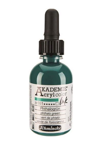 Schmincke : Akademie Akrilik Mürekkep : 50 Ml : 551 Phthalo Green