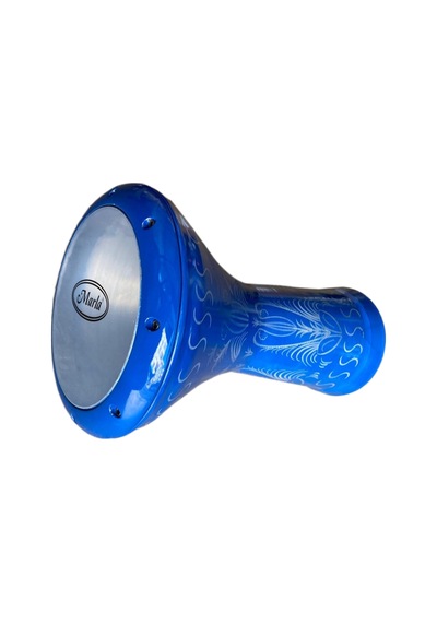 Marla Çömlek Darbuka Erzincan İşlemeli Mavi