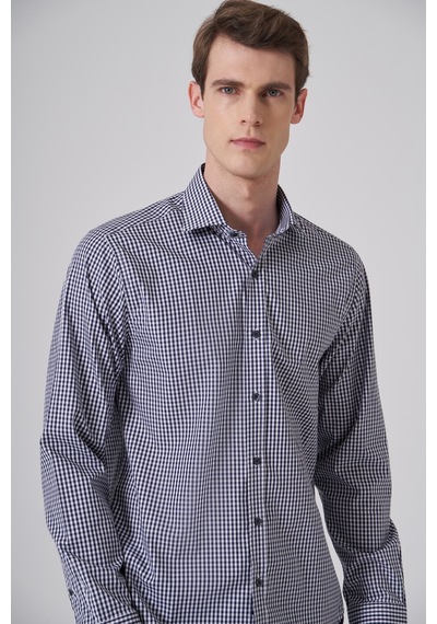 Morven Erkek Lacivert Pamuk Trend Dynamic Fit İtalyan Yaka Gömlek 26mc004043200 Lacivert