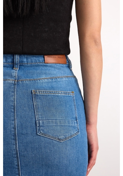 50286 73604 Kadın Regular Fıt Mıdı Denim Etek 50286-73604 Açık Mavi