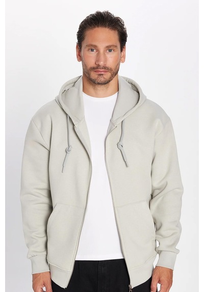 Tudors Unisex Relax Fit Rahat Kesim Pamuklu İçi Polarlı Çift Cepli Fermuarlı Taş Renk Kapüşonlu Sweatshirt-32699 Tudors Unisex Relax Fit Rahat Kesim Pamuklu İçi Polarlı Çift Cepli Fermuarlı Taş Renk Kapüşonlu Sweatshirt-32699