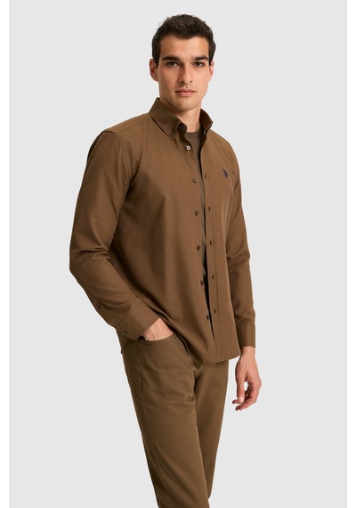 U.s. Polo Assn. Erkek Kahverengi Gömlek Basic 50324708-vr029