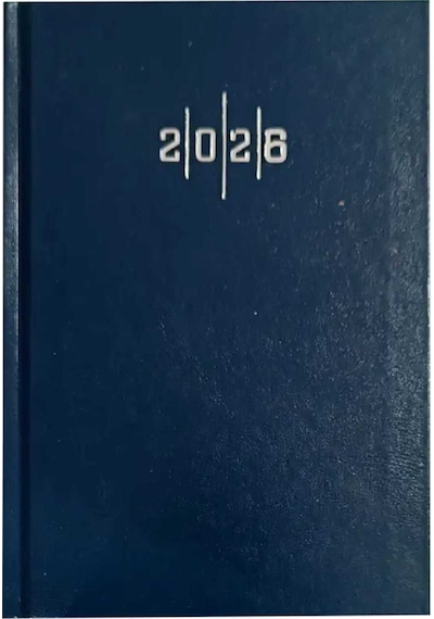 2026 Ajanda Ekonomik Cilt Bezli Günlük Ajanda 14x20 Cm Lacivert - Siyah Lacivert