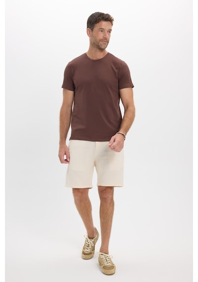 Tudors Erkek Slim Fit Dar Kesim Pamuklu Yumuşak Doku Esnek Kumaş Basic Kahverengi Bisiklet Yaka Tişört-52096 Tudors Erkek Slim Fit Dar Kesim Pamuklu Yumuşak Doku Esnek Kumaş Basic Kahverengi Bisiklet Yaka Tişört-52096
