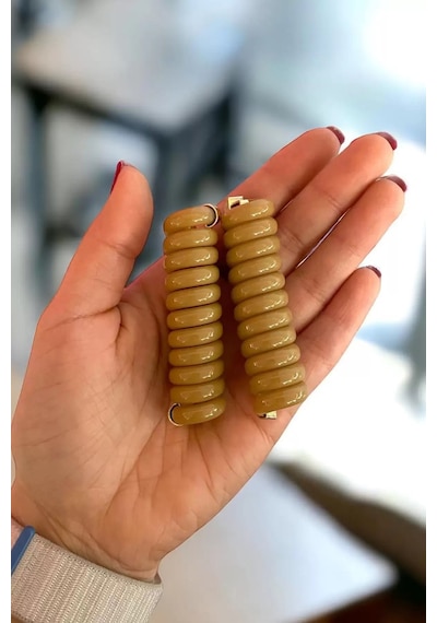 Caş Dekorasyon Kahve Renk 2 Li Yaylı Spiral Toka Kahverengi