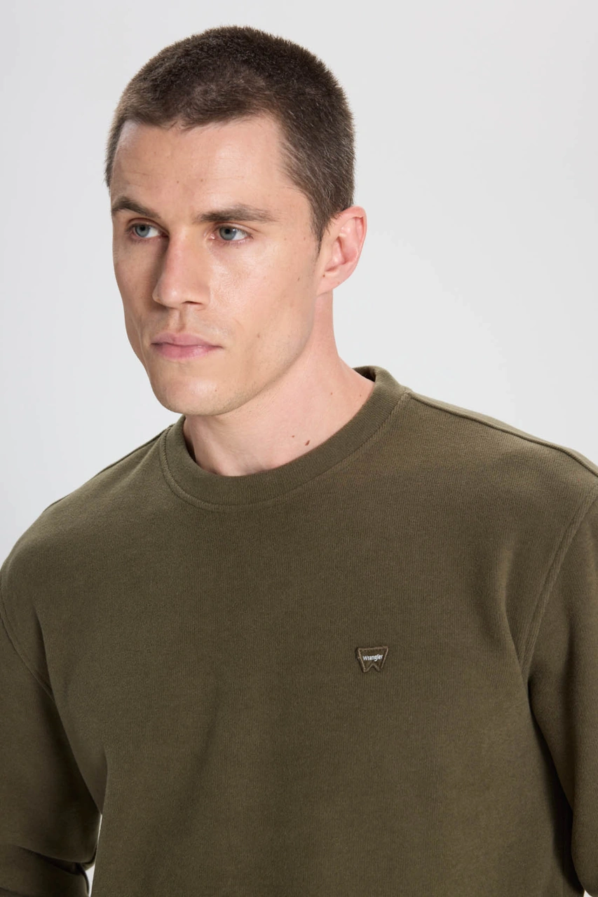 Wrangler Regular Fit Haki Erkek Sweatshirt W242262801 Haki