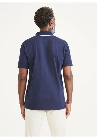 Dockers Erkek Polo Yaka T-shirt - Minimalist & Rahat Lacivert