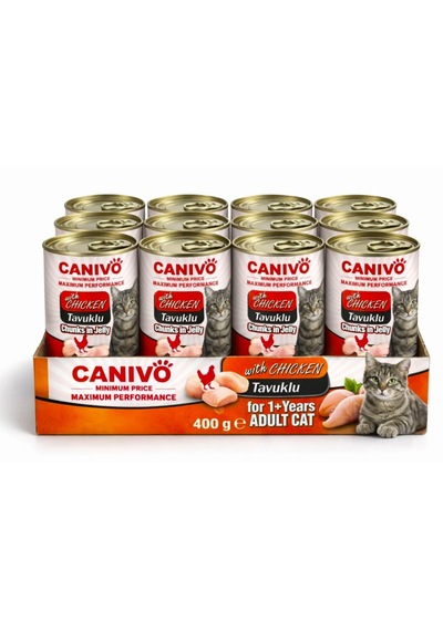 Yetişkin Kedi Konservesi Tavuklu 400 G 12 Adet