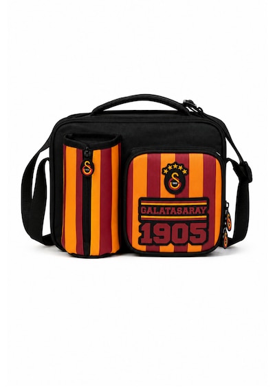Galatasaray Lisanslı Sarı Kırmızı Beslenme Çantası - 3 Bölmeli Suni Deri Detaylı Okul Çantası Kırmızı - Sarı - Siyah