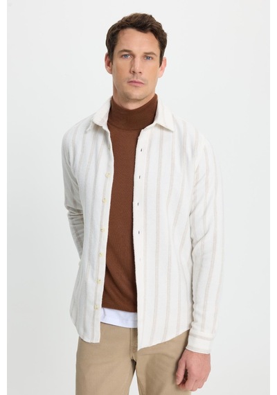 Tudors Erkek Slim Fit Dar Kesim Yaka Düğmeli Çizgili Oduncu Gömlek-41842 Çok Renkli Tudors Erkek Slim Fit Dar Kesim Yaka Düğmeli Çizgili Oduncu Gömlek-41842 Çok Renkli