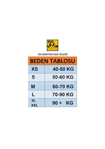Hepsidenizde Mesica Gdr 002 Fermuarlı Tip Can Yeleği 100 N