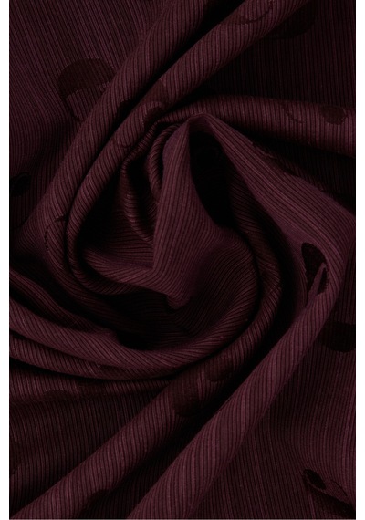 Cacharel Bordo 90x90 B. Logolu İpek Koton Jakar Eşarp Bordo Bordo