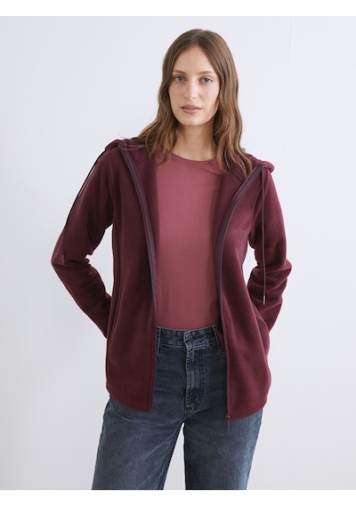 Lcw Everyday Mürdüm Kapüşonlu Polar Kadın Fermuarlı Sweatshirt