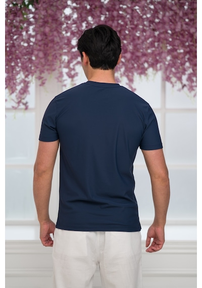 Paul Martin Slimfit Lyocell Kumaş Likralı Küçük Armürlü Bisiklet Yaka T-shirt İndigo Paul Martin Slimfit Lyocell Kumaş Likralı Küçük Armürlü Bisiklet Yaka T-shirt İndigo