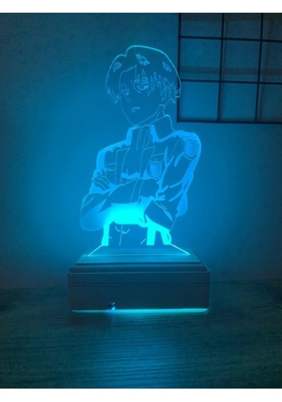 Titan Captain Levi Ackerman 3D Gece Lambası