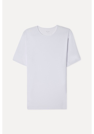 Mudo Erkek Erkek Beyaz Bisiklet Yaka T-shirt 1272557
