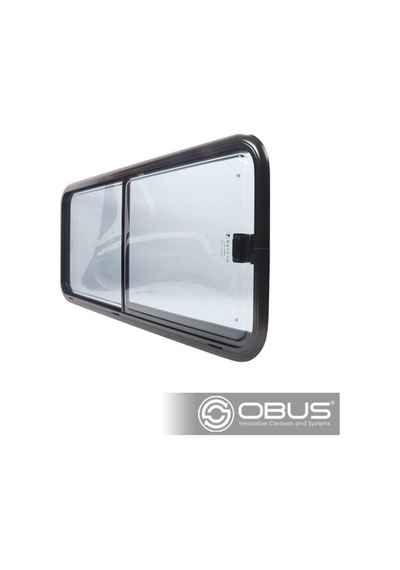 Obus Karavan Berhimi 550 900 Çift Katlı Sürgülü Karavan Penceresi Siyah