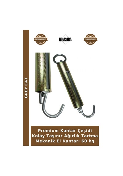 Premium Kantar Çeşidi Kolay Taşınır Ağırlık Tartma Mekanik El Kantarı 60 Kg