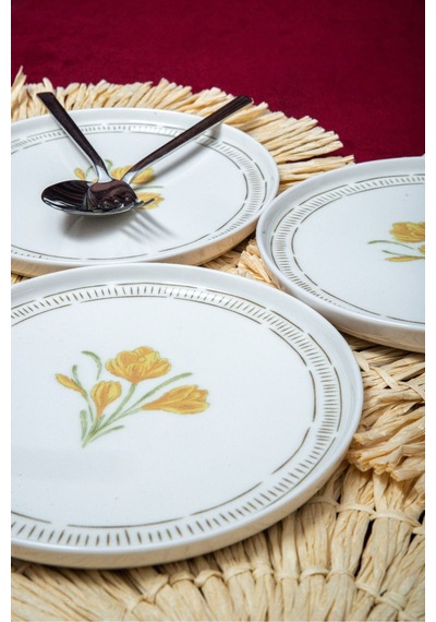 Heda Porselen Mimoza 6'lı Pasta Tabağı Seti