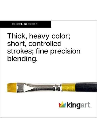Original Gold Paint Brush-chisel Blender, Size: 10