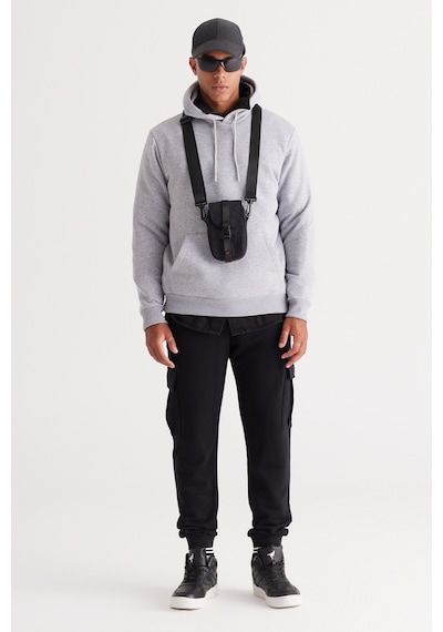 AC&Co / Altınyıldız Classics Erkek Gri Melanj Standart Fit Normal Kesim Kapüşonlu Kanguru Cepli Pamuklu Sweatshirt Gri AC&Co / Altınyıldız Classics Erkek Gri Melanj Standart Fit Normal Kesim Kapüşonlu Kanguru Cepli Pamuklu Sweatshirt Gri