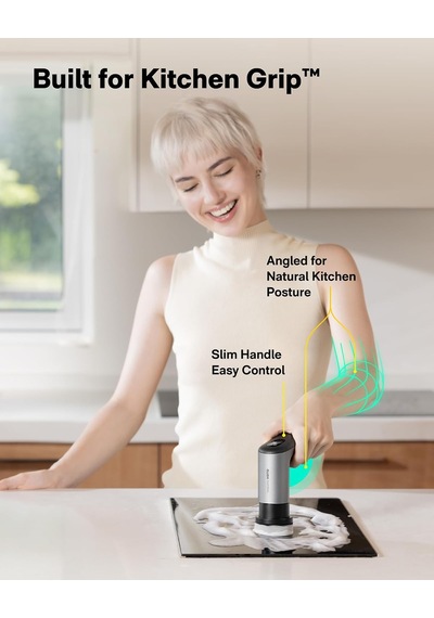 Grip Akülü Elektrikli Spin Scrubber, Ipx7 Su Geçirmez, Hafif 0,3 Kg Ve 6 Fırça Başlığı, Banyo, Mutfak, Fayans,