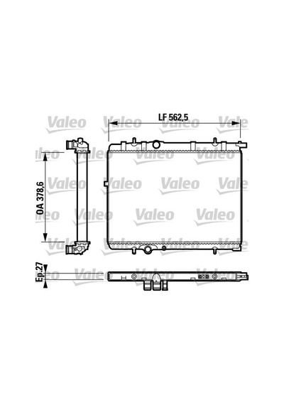 Valeo 732893-99 Radyatör 206 98 307 02 C4 04 Xsara 00-05 1.6-2.0 Ac Klimasız Otom 562.8x378x27 9835996080-1331.ls-1330.n7-1330.f4