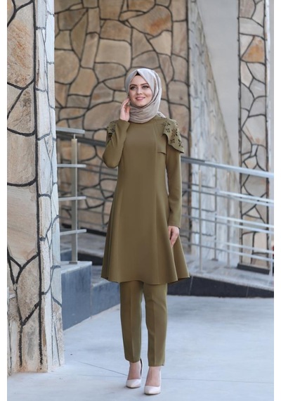 İbrahim Burak Etiler Collection Pelerinli Takım Elbise Mc0034 Haki