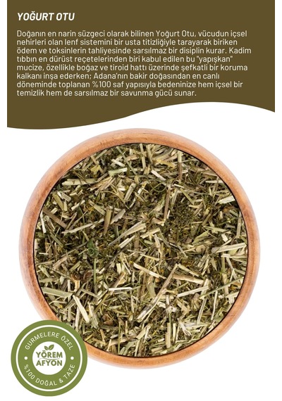 Yörem Afyon Adana Yöresinden Doğanın Şefkatli Arındırıcısı Hakiki Yoğurt Otu Yapışkan Otu Galium Aparine 45g
